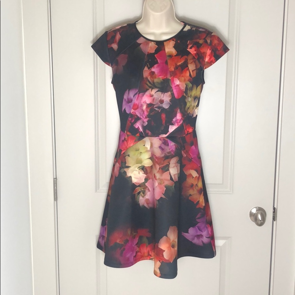 Ted Baker London Floral Short Sleeve Dress